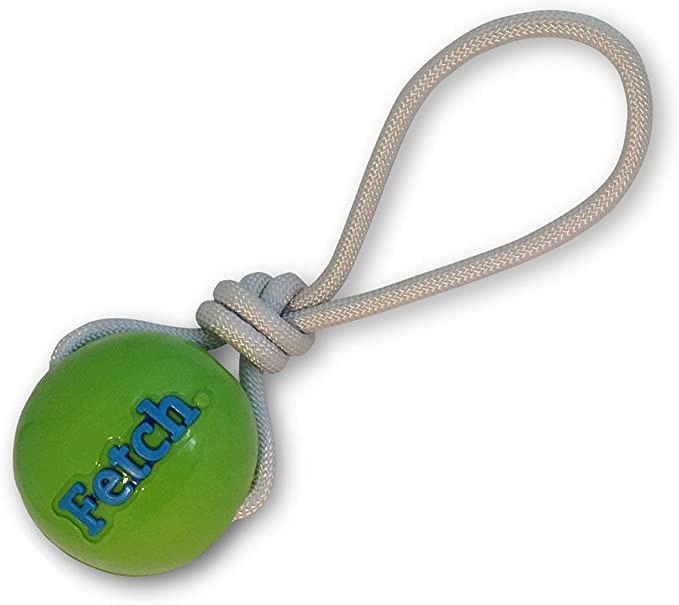 Orbee Tuff Fetch Ball con corda verde
